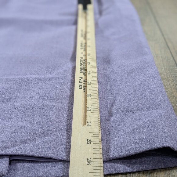 Le Suit Blazer Skirt Set Womens 8 Purple Short Sleeve Button Up Preppy Office - Picture 12 of 13